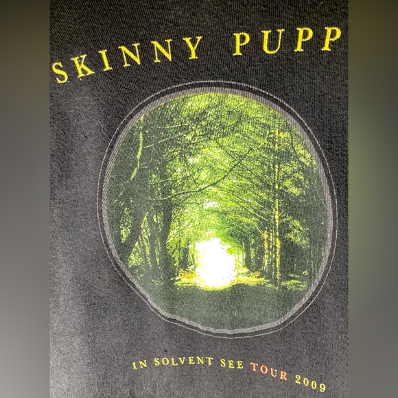 Vintage Distressed Skinny Puppy In Solvent See Concert Tour Hooded T-shirt S - Picture 11 of 12